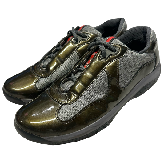 Prada America’s Cup Sneakers In Dark Olive ( 9UK/10US )