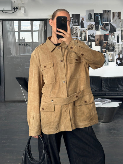 Ralph Lauren Polo 2000s Safari Suede Jacket - XL