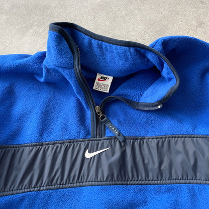 Nike 1990s 1/4 zip technical heavyweight fleece (XL)