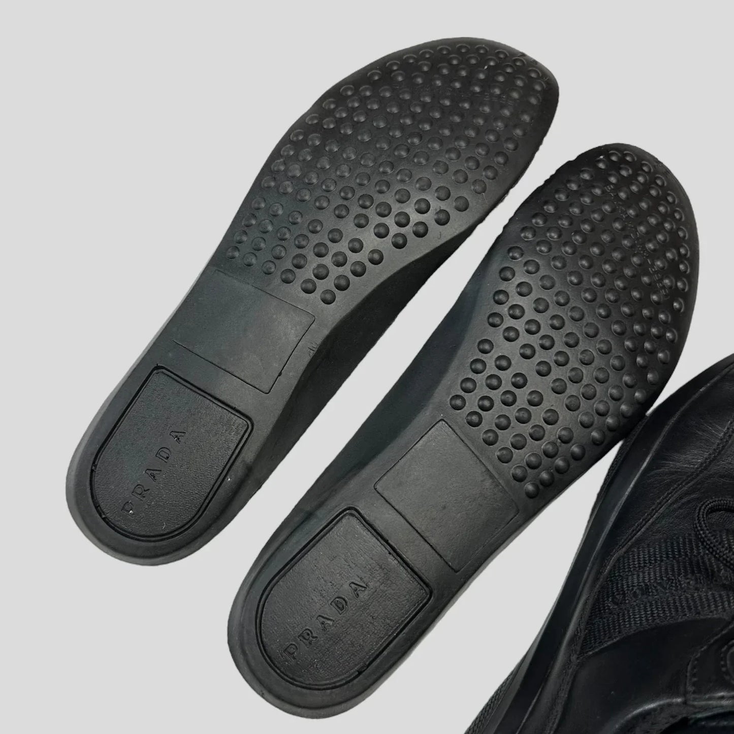 Prada 2007 Cups Carbon Logo Triple Black - UK8