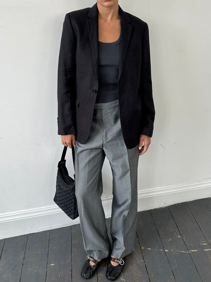 DKNY Pure Linen Slim Fit Single Breasted Blazer - 38R/S