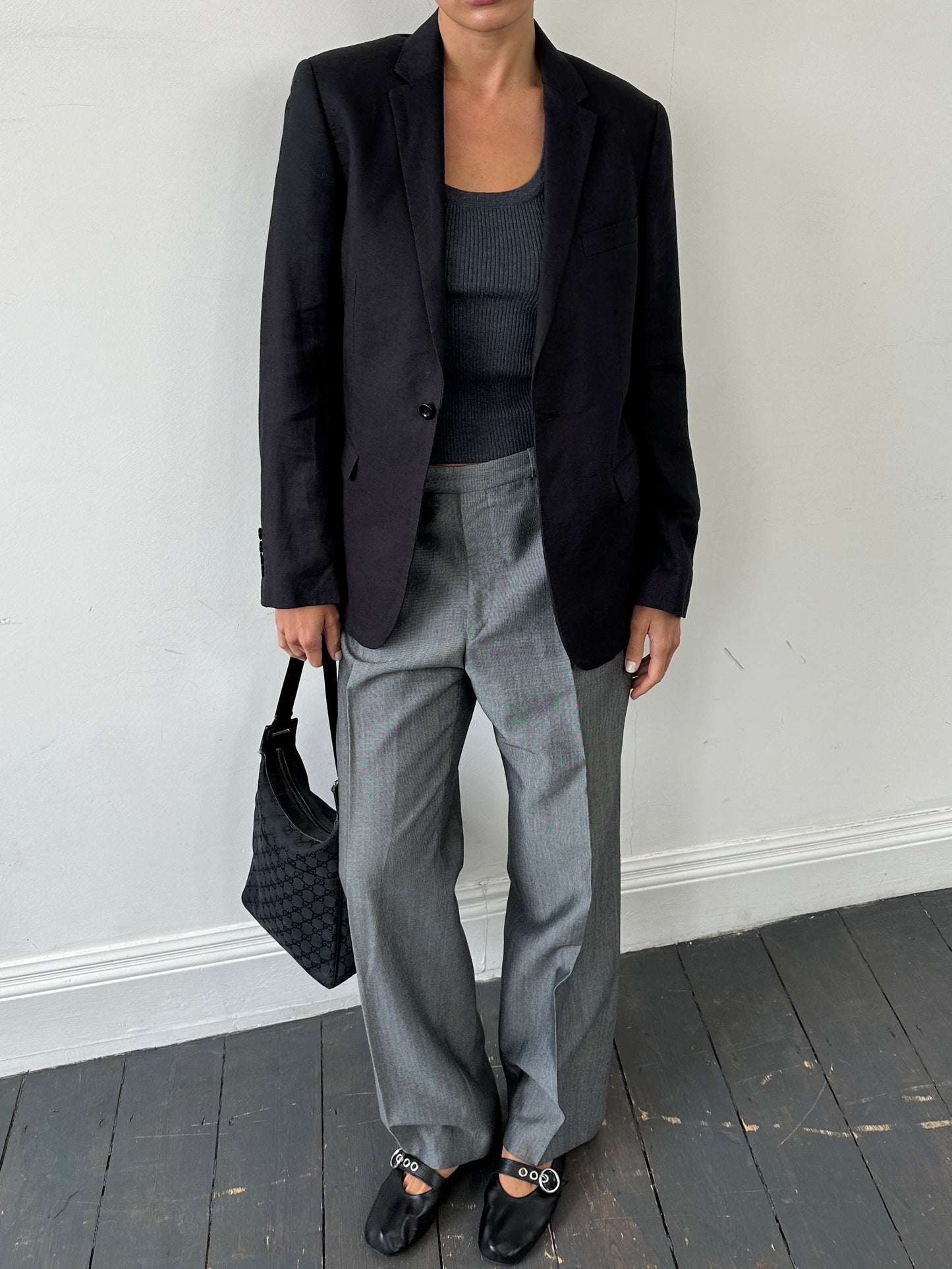 DKNY Pure Linen Slim Fit Single Breasted Blazer - 38R/S