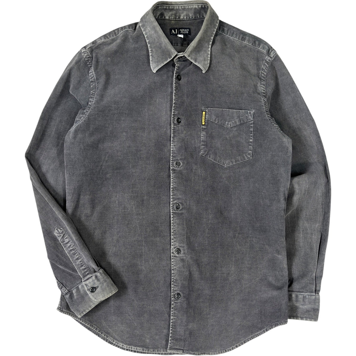 Armani Jeans 00’s Mini Corduroy Shirt M | Medium, Charcoal
