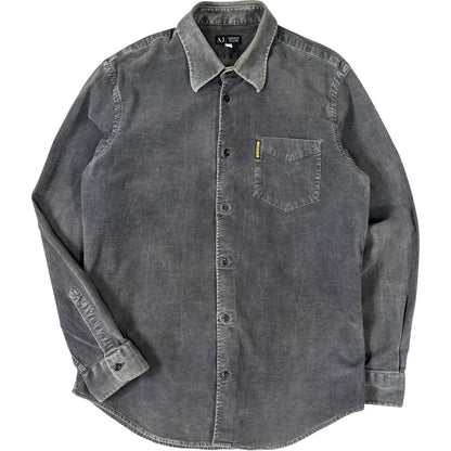 Armani Jeans 00’s Mini Corduroy Shirt M | Medium, Charcoal