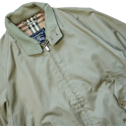 BURBERRY CHECK HARRINGTON JACKET  (M)