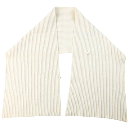 Vintage 90s Yohji Yamamoto Ribbed Knit Scarf | O/S, Cream