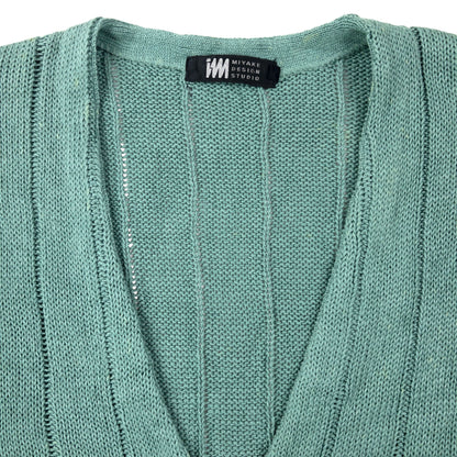 Vintage 90s Issey Miyake Button Up Sweater Vest Size L | Large, Cream