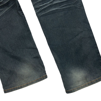 Vintage 2000s Embroidered Skull Pirate Japanese Denim Jeans Size W30 | W30, Multicoloured