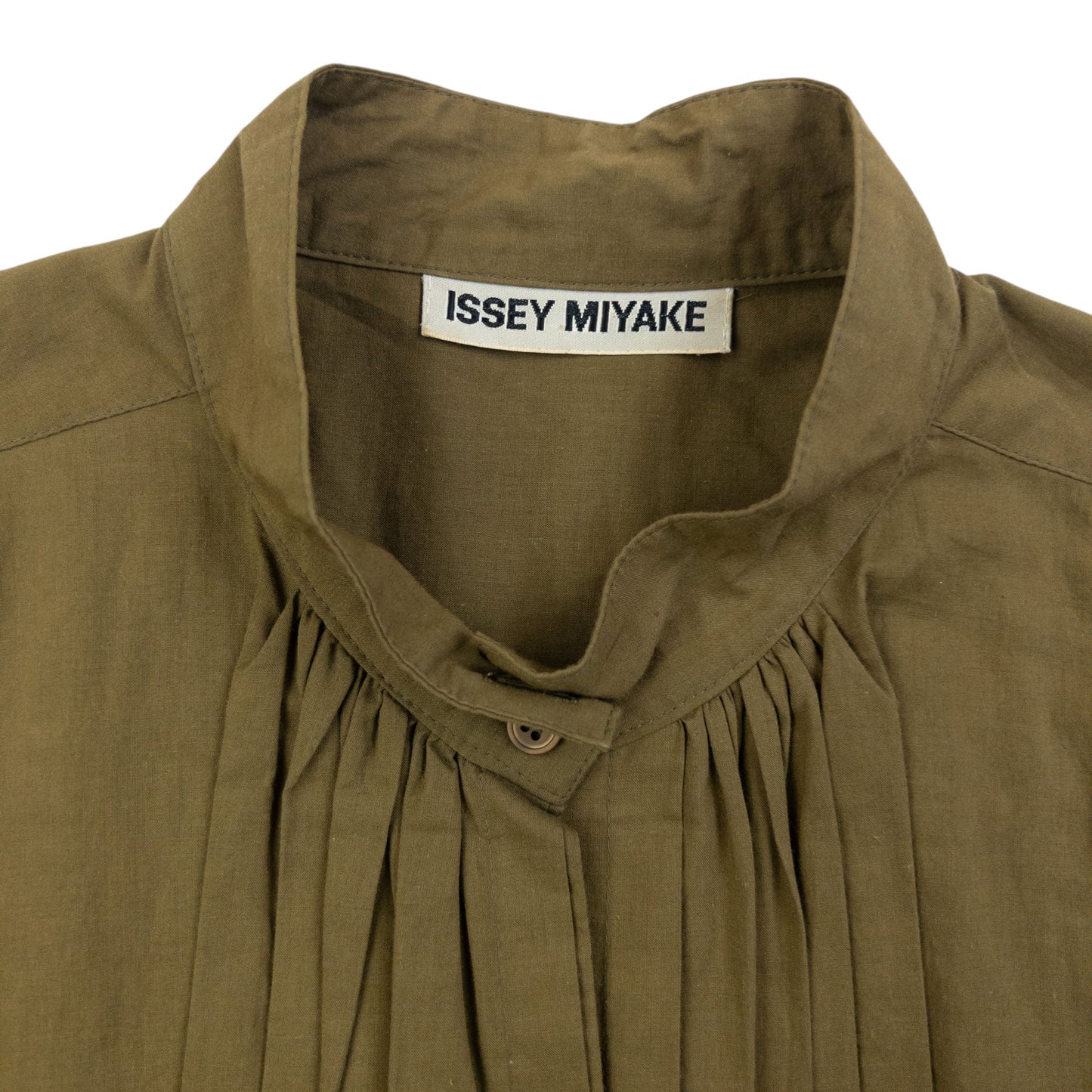 Vintage 90s Issey Miyake Pleated Long Sleeve Button Up Shirt Womens Size S | Small, Brown