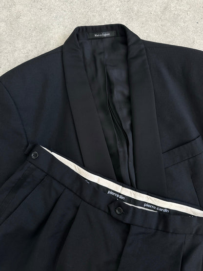 Pierre Cardin 1980s Pure Wool Shawl Tuxedo Suit - 42L/W34