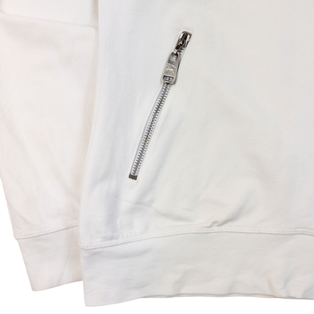 Vintage Burberry Zip Up Sweatshirt Womens Size S | Small, White