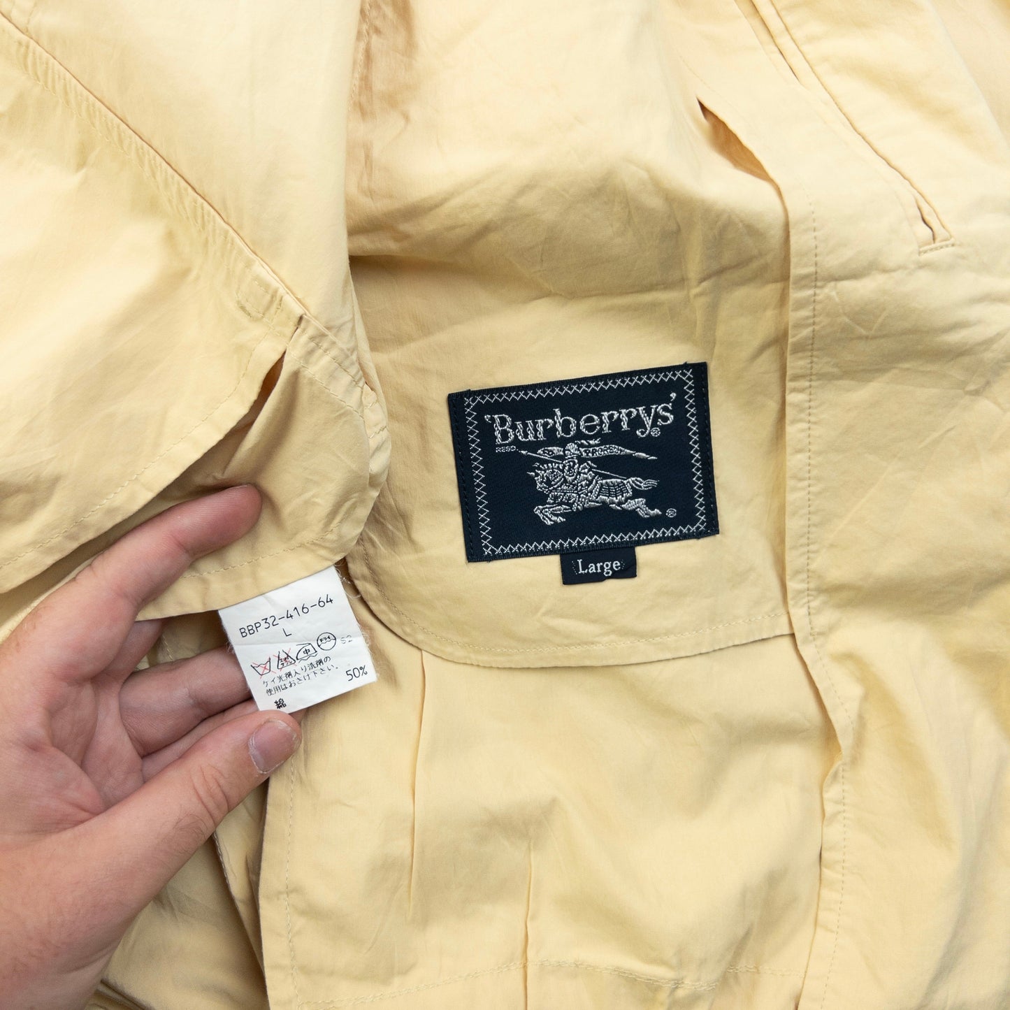 Vintage 90s Burberry Zip Up Jacket Size M | Medium, Yellow