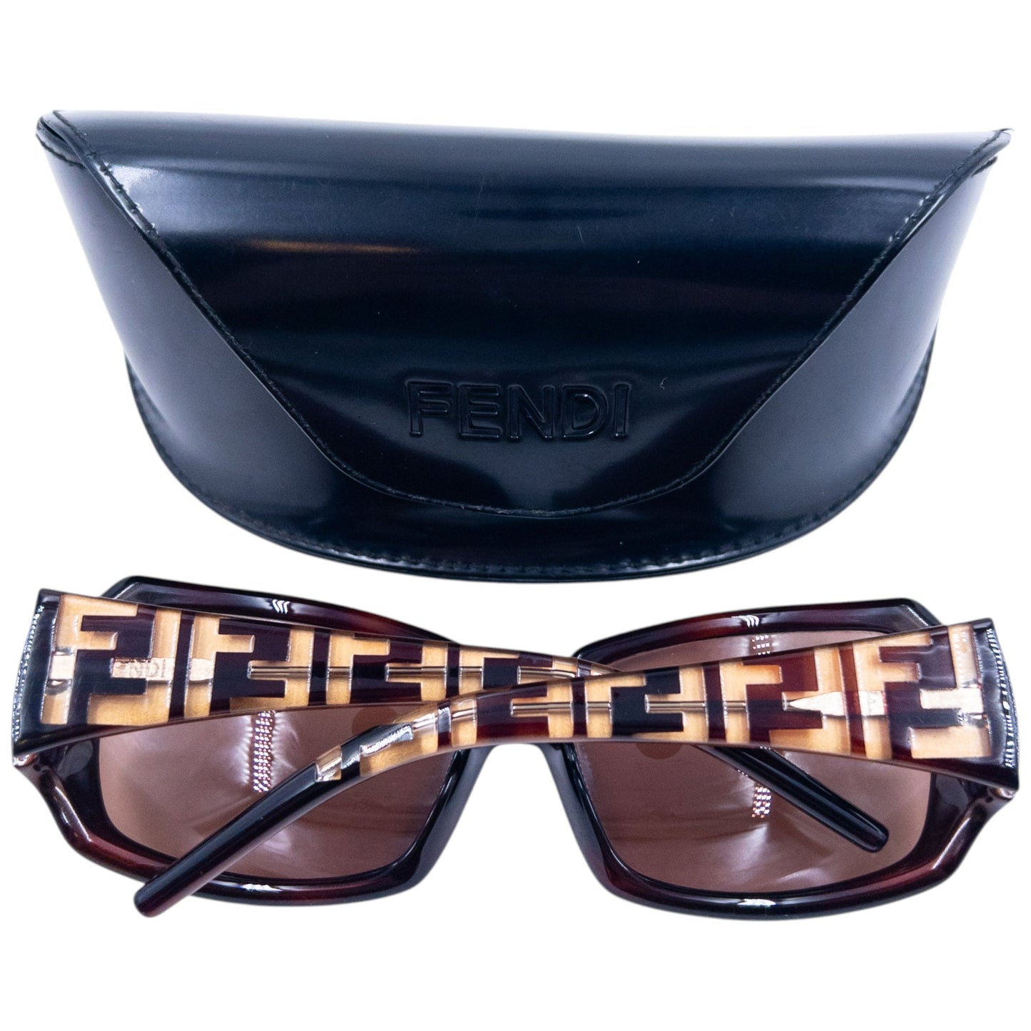 Vintage 2000s Fendi Monogram Sunglasses | O/S, Brown