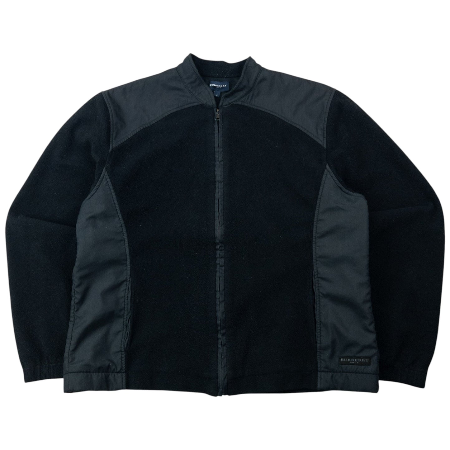 Vintage 2000s Burberry Golf Zip Up Fleece Jacket Womens Size M | Medium, Black