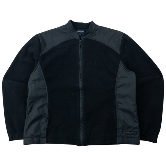 Vintage 2000s Burberry Golf Zip Up Fleece Jacket Womens Size M | Medium, Black