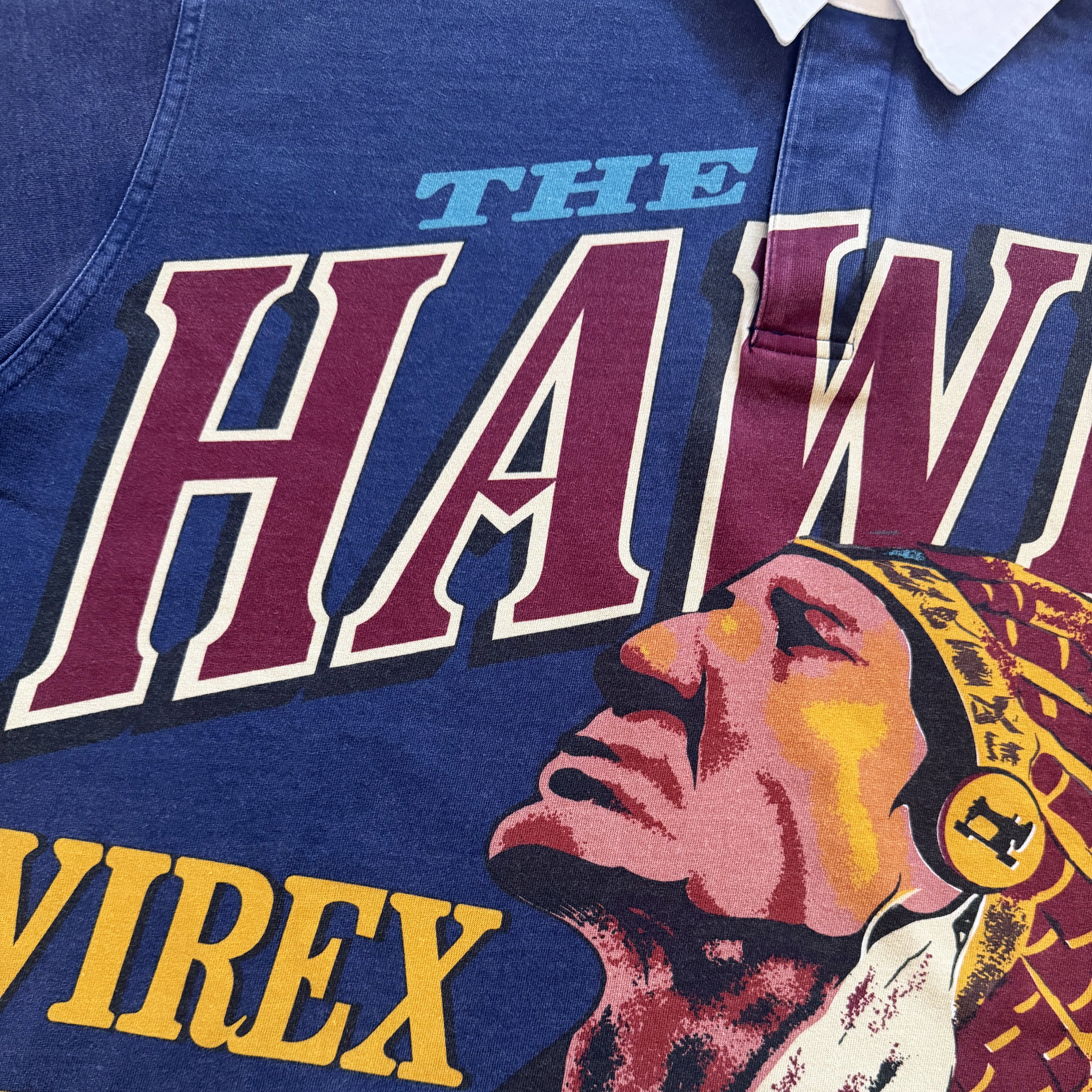 Avirex x Stabridge Hawks Rugby Shirt - M | Medium, Navy – Known Source