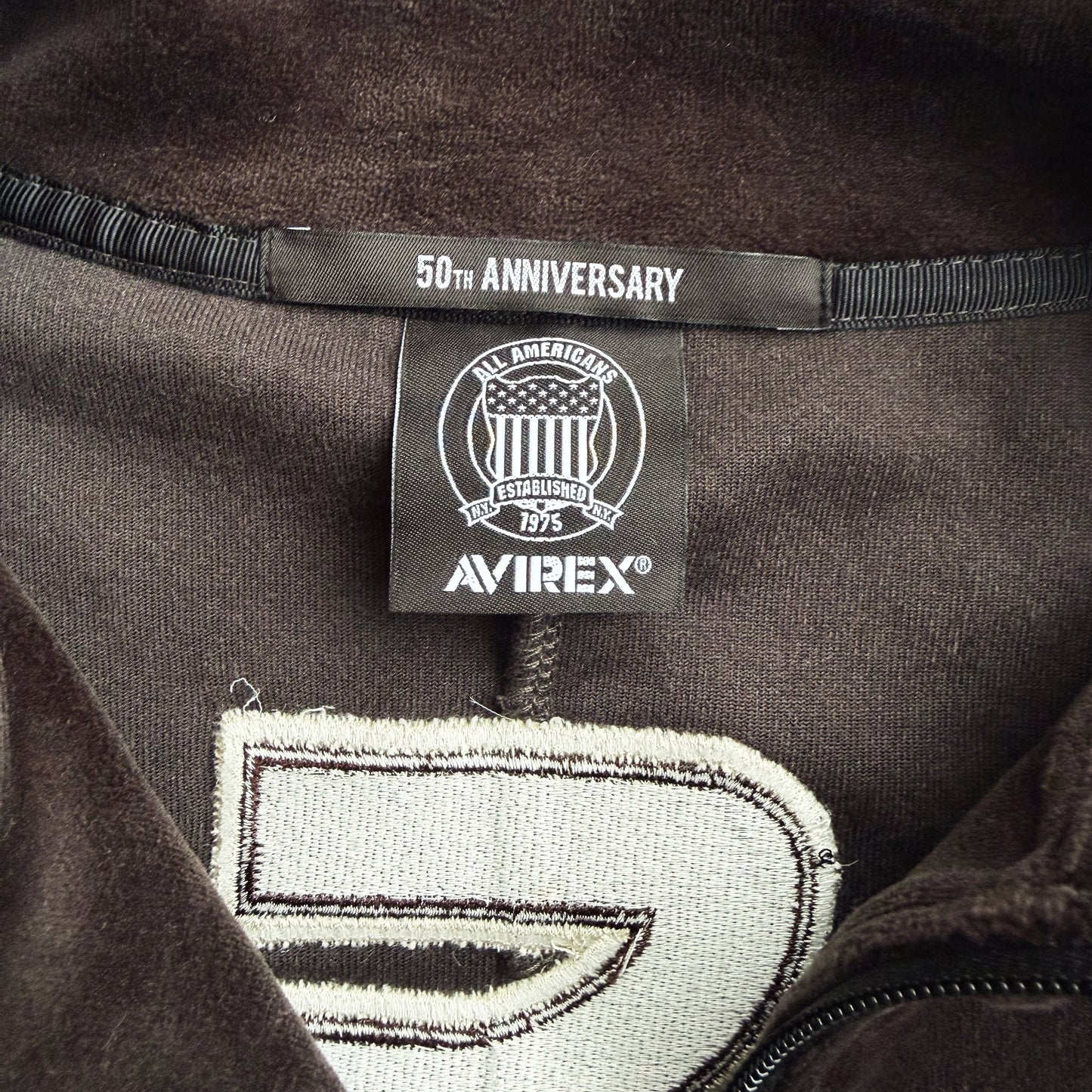 Avirex Velour Track Top 50th Anniversary Exclusive - L | Large, Brown