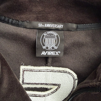 Avirex Velour Track Top 50th Anniversary Exclusive - L | Large, Brown