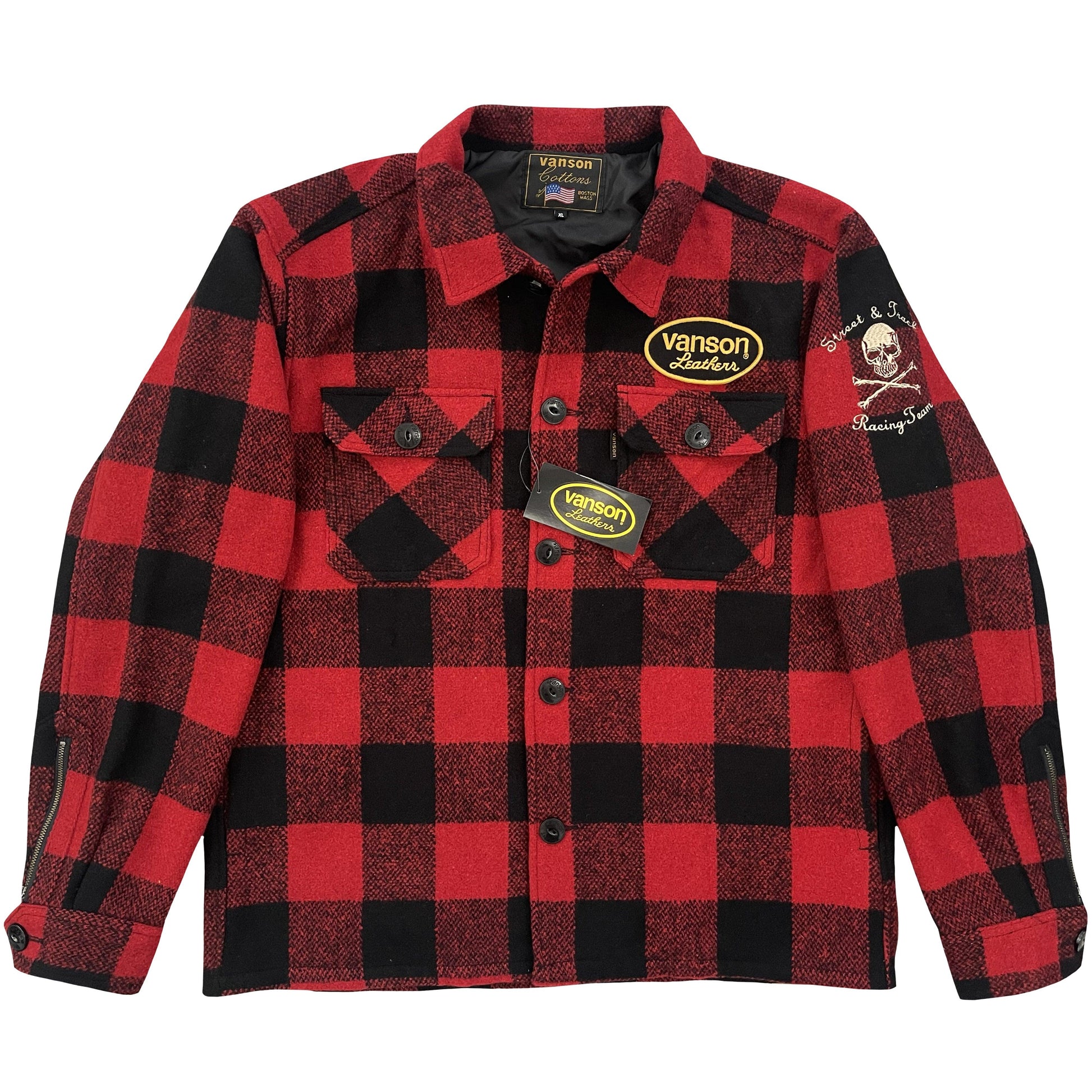 Vanson Leathers Buffalo Check Shirt Jacket - Known Source