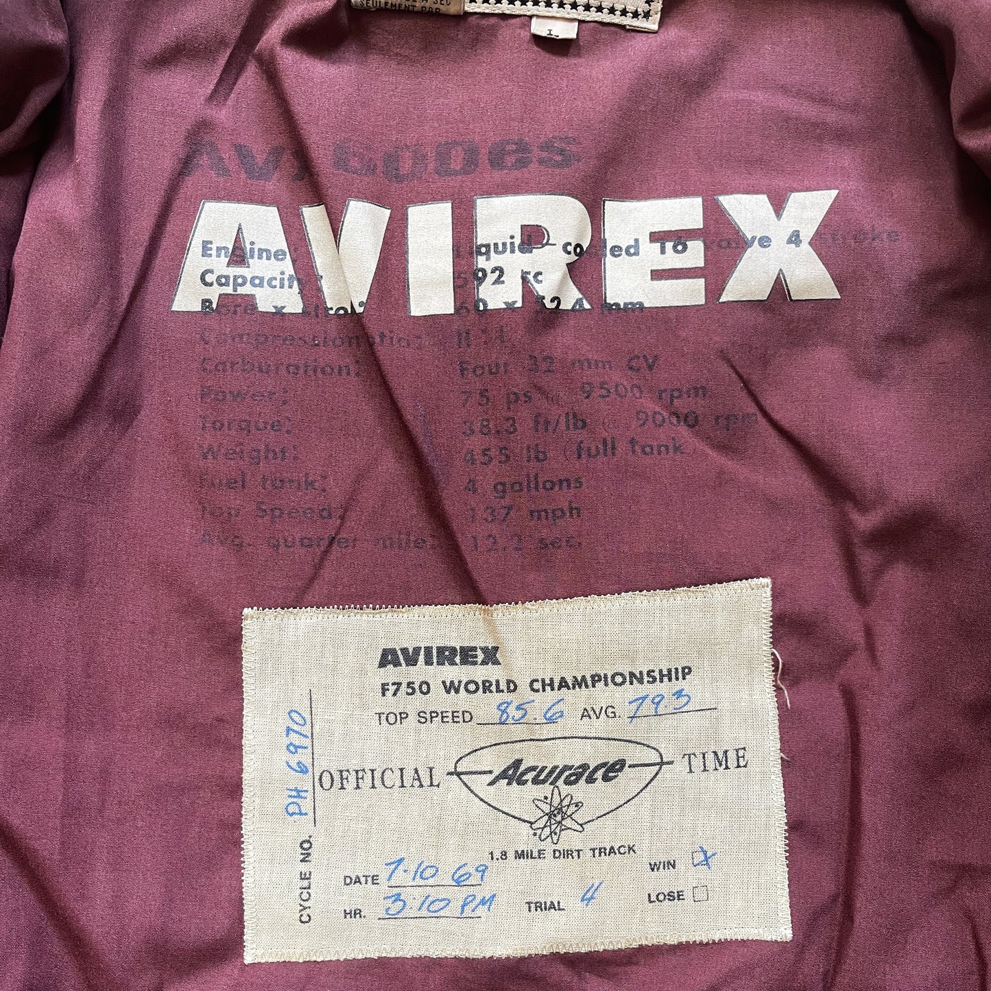 Avirex Daytona Leather Biker Jacket - L
