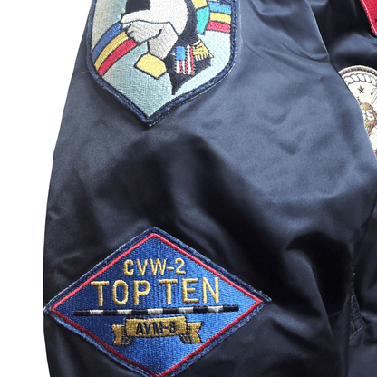 Avirex Top Gun MA1 Flight Bomber Jacket Far East Cruise Gavelston - XL | XL, Black