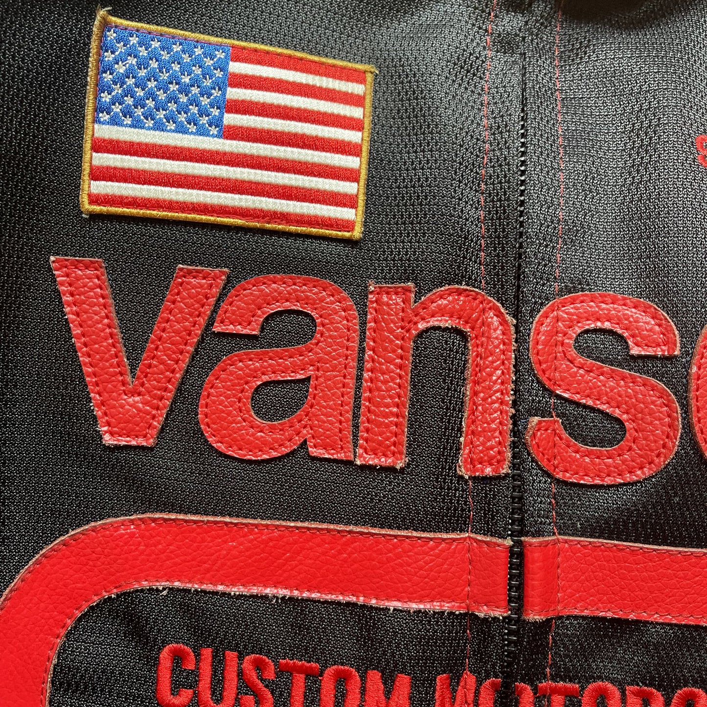 Vanson Leathers Motorcycle Mesh Racing Jacket - S