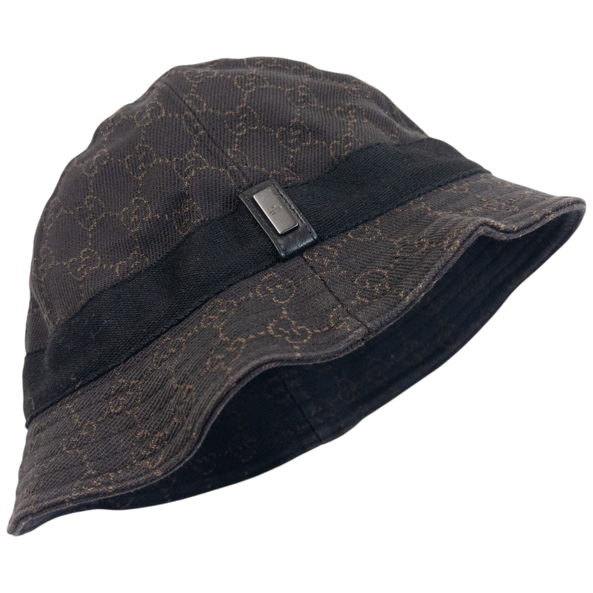 Vintage 2000s Gucci Monogram Bucket Hat | O/S, Brown