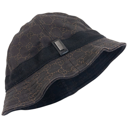 Vintage 2000s Gucci Monogram Bucket Hat | O/S, Brown