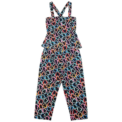 Vintage 80s YSL Yves Saint Laurent Heart Print Top & Trousers Set Womens Size XS | XS, Multicolour