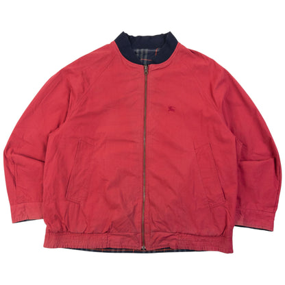 Vintage 90s Burberry Nova Check Reversible Bomber Jacket Size L | Large, Navy