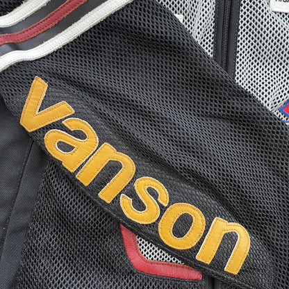 Vanson Leathers 'One Star' Mesh Motorcycle Racer Jacket - L