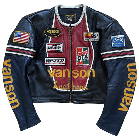 Vanson Leathers One Star Motorcycle Racer Jacket - M