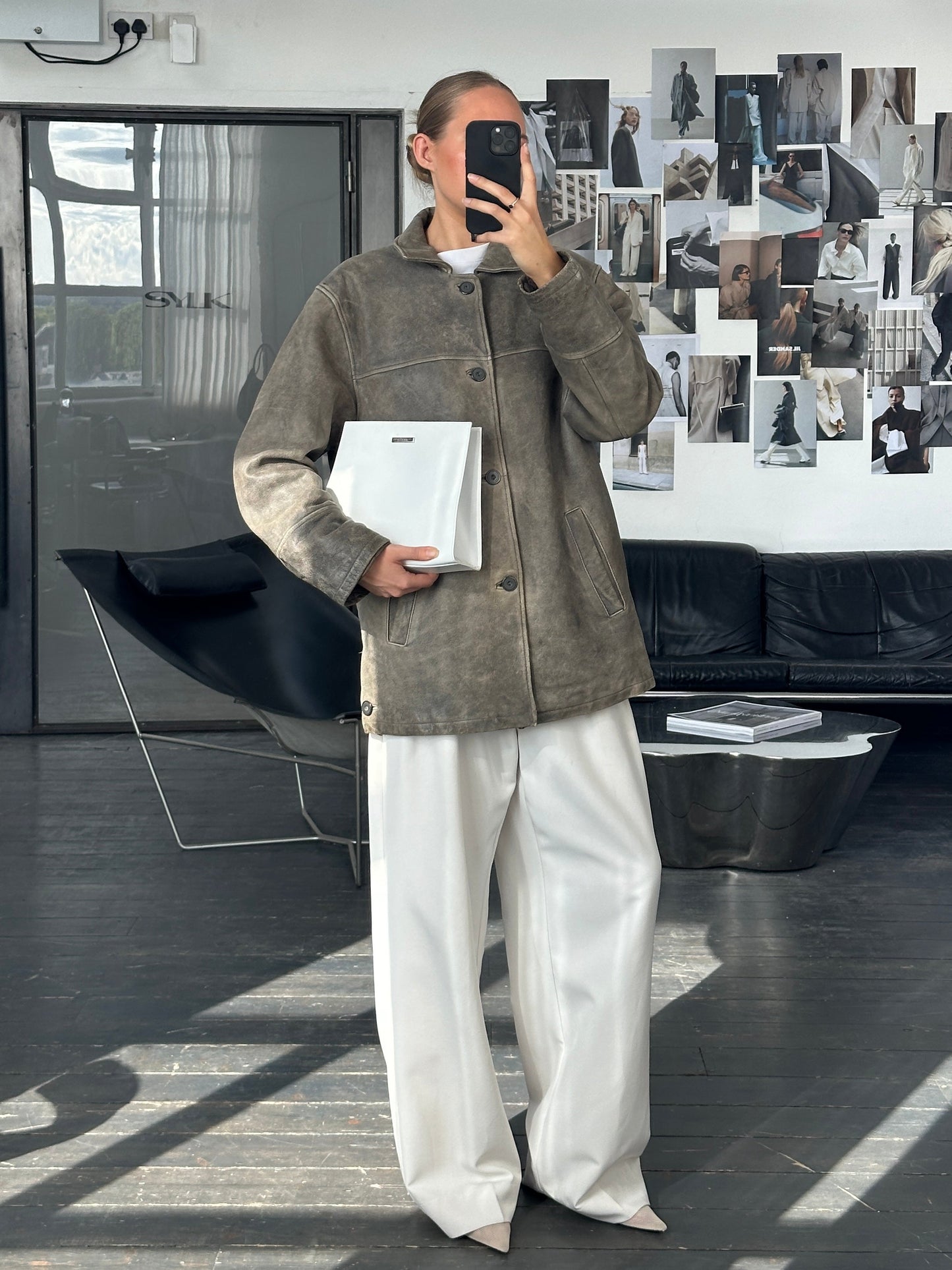 Italian Vintage 1990s Aged Leather Jacket - XL