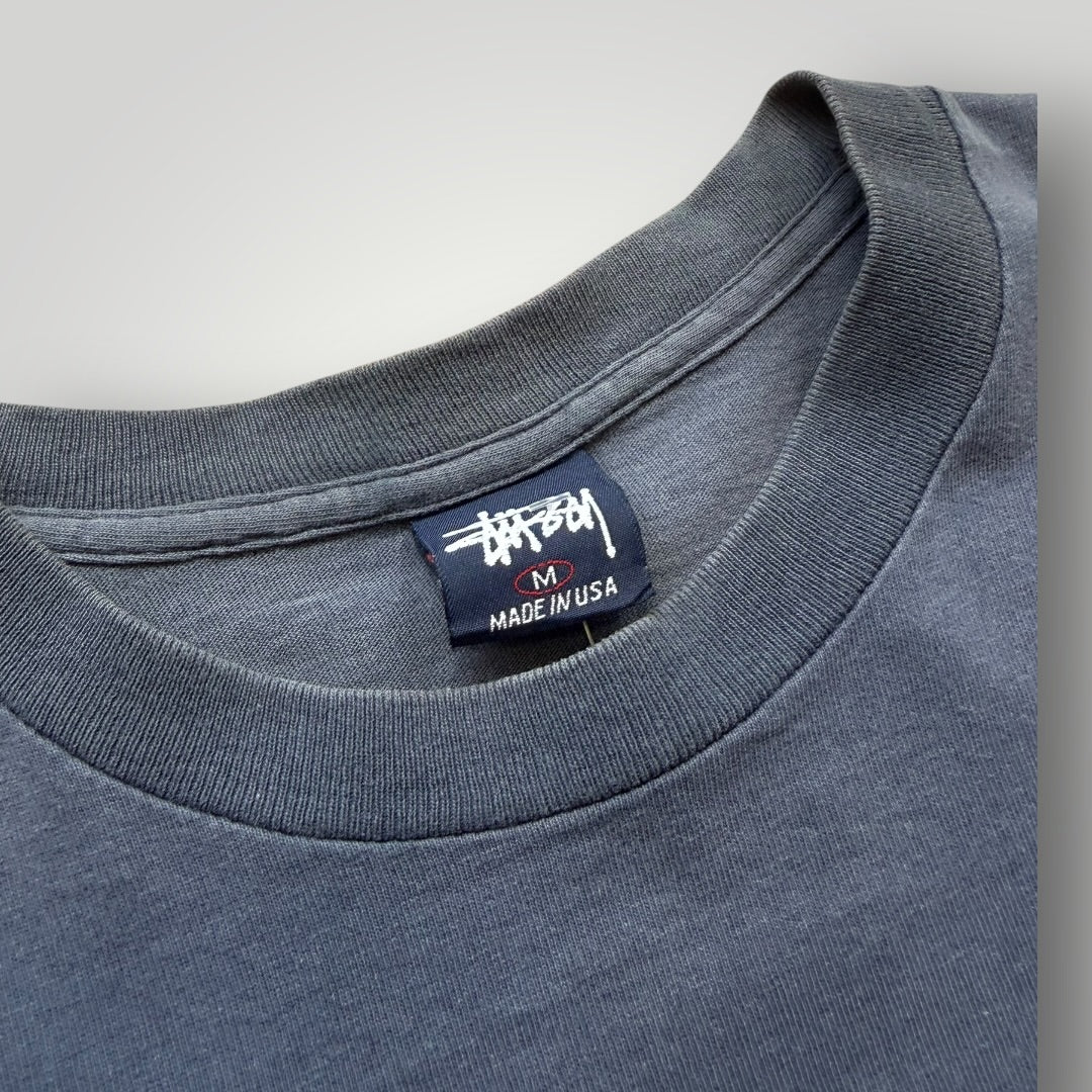 90s Stüssy Single Stitch Made in USA Graphic T-Shirt M | O/S, Blue