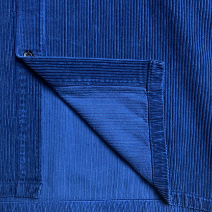A/W 1994 Persian Blue Jumbo Corduroy Button Down Single Pocket Work Shirt