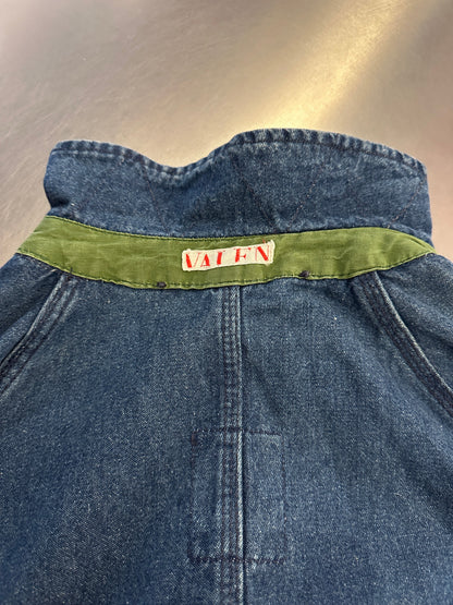 1990’s Valentino Job Matched Denim Chore Jacket - XL | Blue, Red