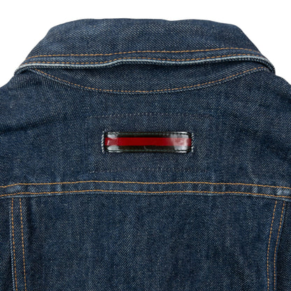 Vintage 90s Gucci By Tom Ford Cropped Denim Jacket Womens Size M | Medium, Navy