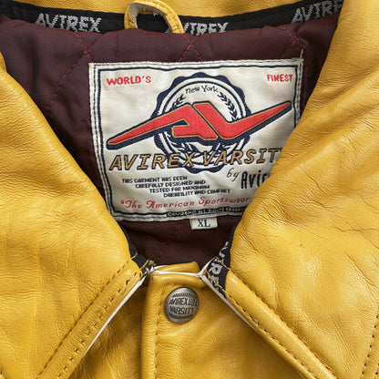 Avirex Twin Dragons Leather Varsity Jacket - XL