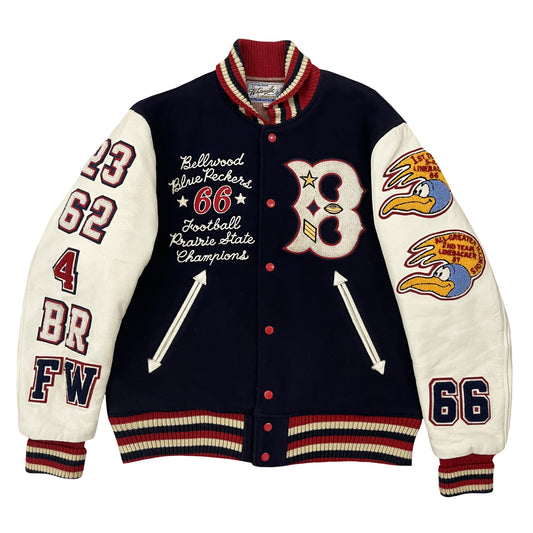 Whitesville 'Bellwood Blue Peckers' Varsity Jacket - XL