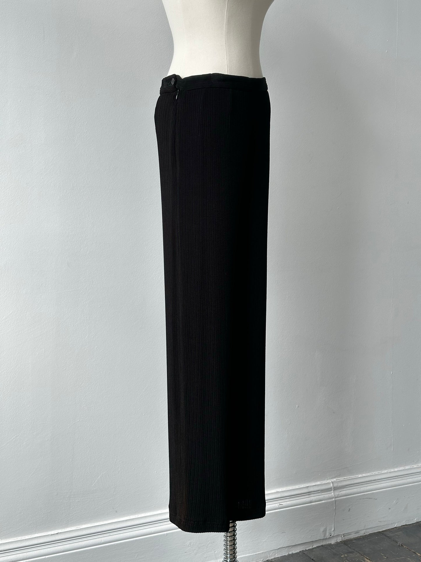 Mani 1990s Plisse Straight Leg Trousers - W28