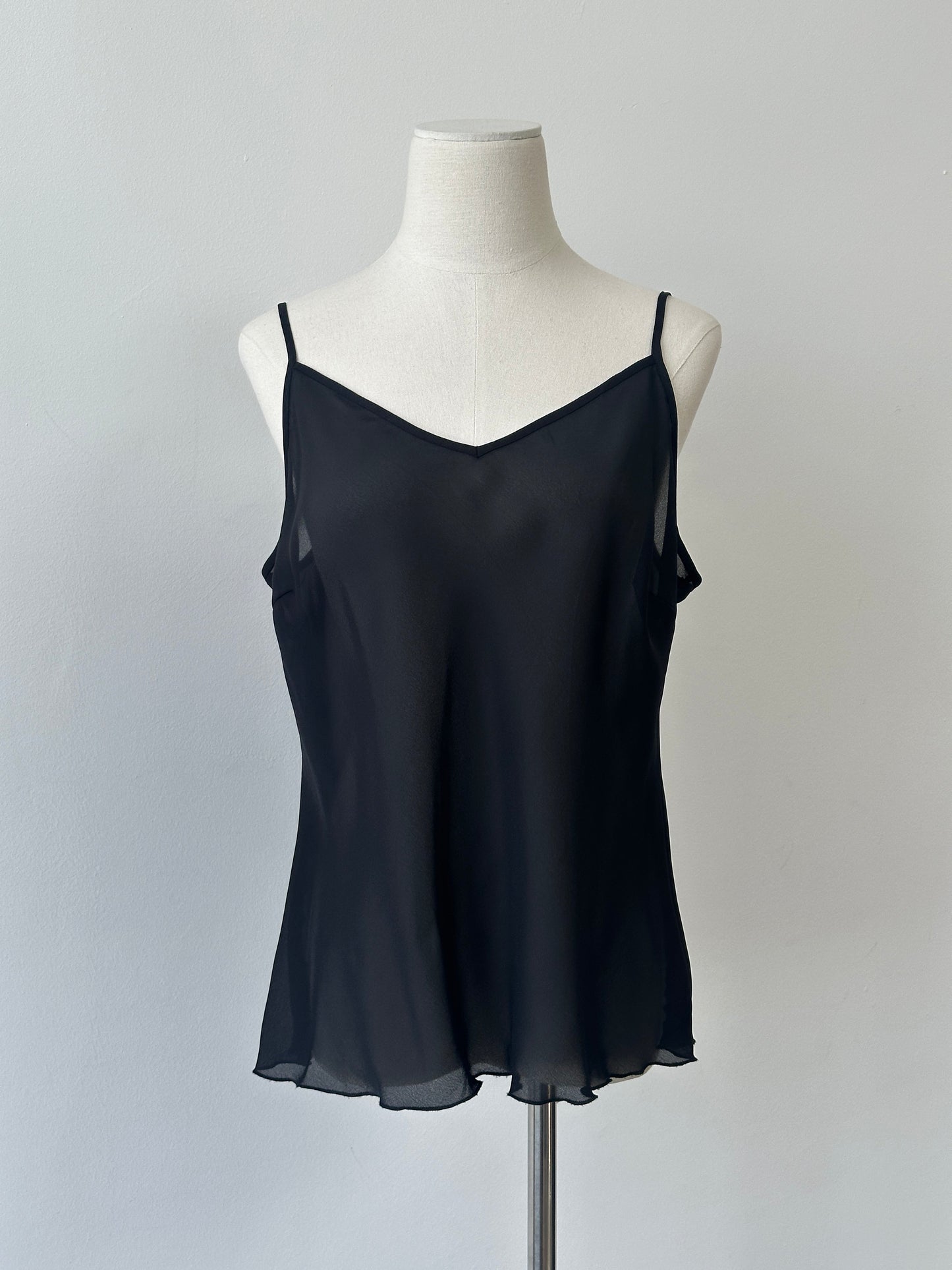 Vintage 2000s Sheer Sleeveless Cami Top - L