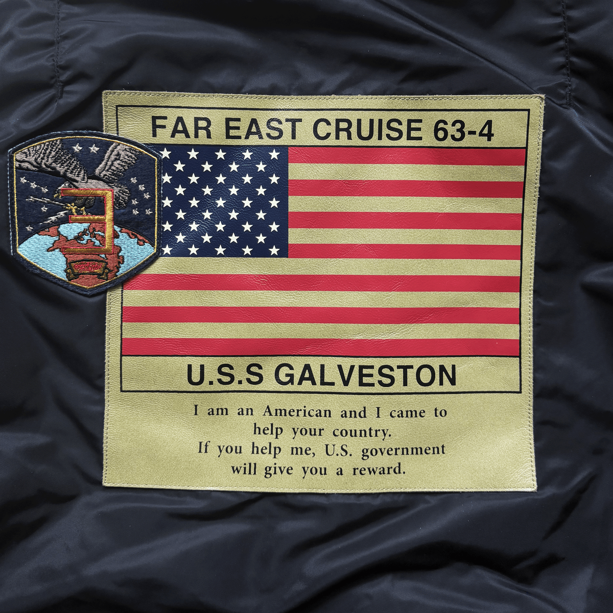 Avirex Top Gun MA1 Flight Bomber Jacket Far East Cruise Gavelston - XL | XL, Black