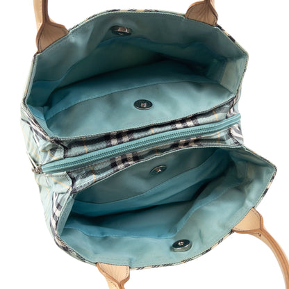 Vintage 2000s Burberry Blue Label Nova Check Handbag | O/S, Blue