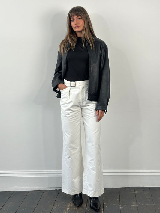 Jil Sander AW23 Pure Cotton Wide Leg Trousers - W28