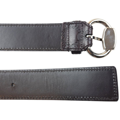 Vintage 2000s Gucci Embossed Monogram Leather Belt Size L | O/S, Brown