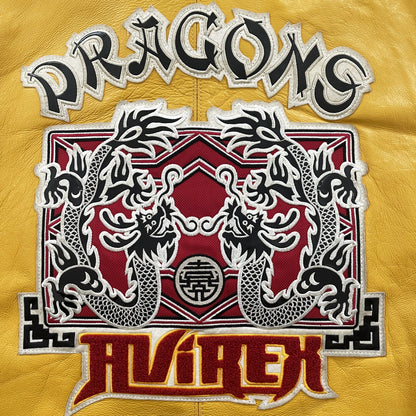 Avirex Twin Dragons Leather Varsity Jacket - XL