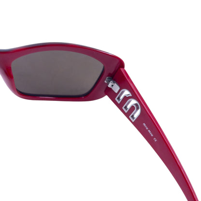 Vintage 2000s Miu Miu Cut-Out Tortoise Shell Sunglasses | O/S, Burgundy
