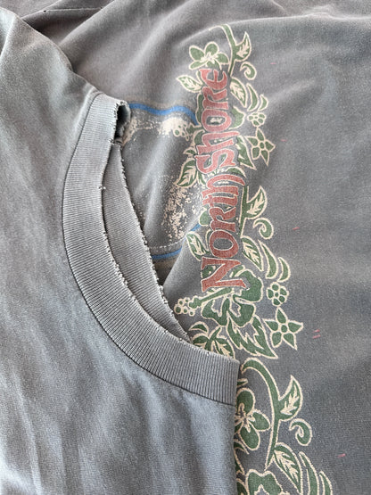 1990’s North Shore Faded T-Shirt - M | Gray, Red