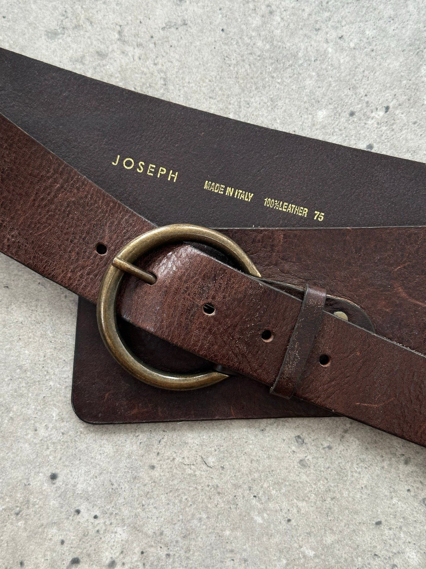 Joeeph 1990s Leather Chunky Belt - W26-30