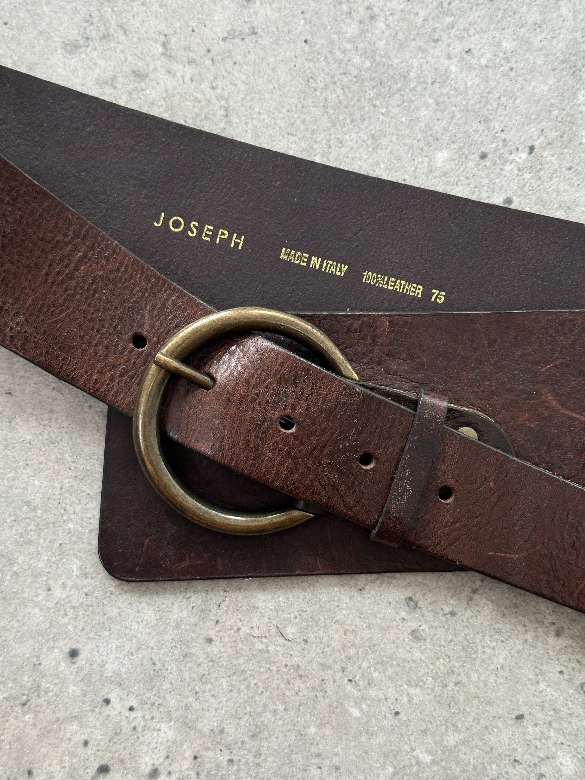 Joeeph 1990s Leather Chunky Belt - W26-30